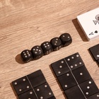 Игра настольная 3 в 1, домино, кубики, карты, полирезин, МДФ - Фото 8