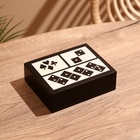 Игра настольная 3 в 1, домино, кубики, карты, полирезин, МДФ - Фото 3