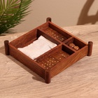 Игра настольная 3 в 1, шахматы, домино, кубики, доска 20×20 см, дерево шишам - Фото 11