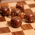 Игра настольная 3 в 1, шахматы, домино, кубики, доска 20×20 см, дерево шишам - Фото 12