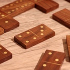 Игра настольная 3 в 1, шахматы, домино, кубики, доска 20×20 см, дерево шишам - Фото 14