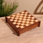 Игра настольная 3 в 1, шахматы, домино, кубики, доска 20×20 см, дерево шишам - Фото 4