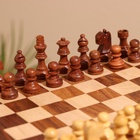 Игра настольная 3 в 1, шахматы, домино, кубики, доска 20×20 см, дерево шишам - Фото 8