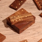 Игра настольная 3 в 1, шахматы, домино, кубики, доска 35×35 см, дерево шишам - Фото 12