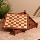 Игра настольная 3 в 1, шахматы, домино, кубики, доска 35×35 см, дерево шишам - Фото 13