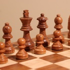 Игра настольная 3 в 1, шахматы, домино, кубики, доска 35×35 см, дерево шишам - Фото 4