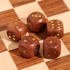 Игра настольная 3 в 1, шахматы, домино, кубики, доска 35×35 см, дерево шишам - Фото 8