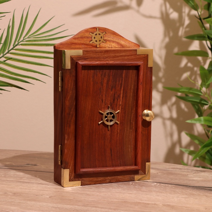 Ключница «Штурвал», 18×9×30 см, дерево шишам - Фото 1