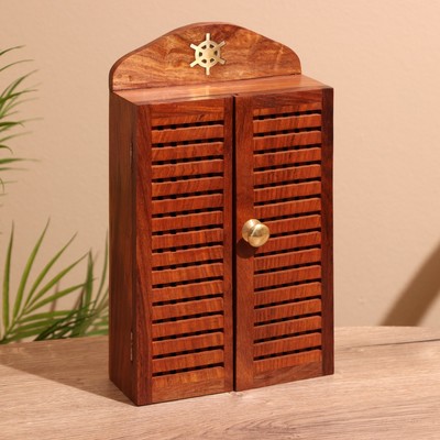 Ключница «Штурвал», 18×9×31 см, дерево шишам