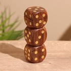 Кубики игральные в шкатулке, 12×4×4 см, дерево шишам - Фото 2