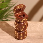 Кубики игральные в шкатулке, 12×4×4 см, дерево шишам - Фото 3