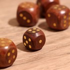 Кубики игральные в шкатулке, 12×4×4 см, дерево шишам - Фото 4