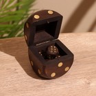 Кубики игральные в шкатулке, 6.5×6.5×6.5 см, дерево шишам - Фото 3