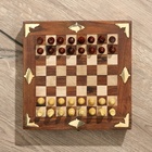 Шахматы складные, доска 20×20 см, дерево шишам - Фото 8