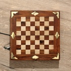 Шахматы складные, доска 20×20 см, дерево шишам - Фото 10