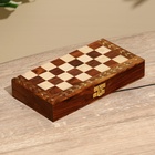 Шахматы складные, доска 25×25 см, дерево шишам - Фото 4