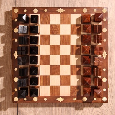 Шахматы складные, доска 35×35 см, дерево шишам