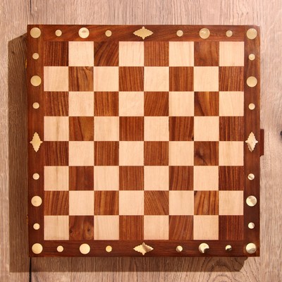 Шахматы складные, доска 35×35 см, дерево шишам