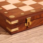 Шахматы складные, доска 35×35 см, дерево шишам - Фото 9