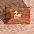 Шкатулка «Лебедь», 7.5×5×5 см, манговое дерево - Фото 3
