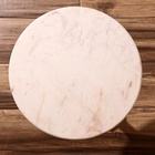 Столик кофейный, 40×40×59 см, мрамор, алюминий, дерево - Фото 3