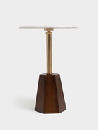 Столик кофейный, 40×40×59 см, мрамор, алюминий, дерево - Фото 3