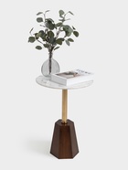 Столик кофейный, 40×40×59 см, мрамор, алюминий, дерево - Фото 3