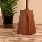 Столик кофейный, 40×40×59 см, мрамор, алюминий, дерево - Фото 4