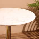 Столик кофейный, 40×40×59 см, мрамор, алюминий, дерево - Фото 5