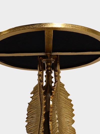 Столик кофейный 46х46х52 см, алюминий, стекло