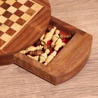 Шахматы магнитные, 20.5×20.5×3.5 см, дерево шишам - Фото 5