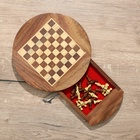 Шахматы магнитные, 25.5×25.5×4 см, дерево шишам - Фото 6