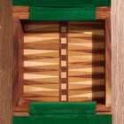 Игра настольная 2 в 1, шахматы, бэкгэммон, 15.5×15.5×5 см, дерево шишам - Фото 7