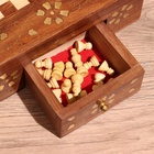 Шахматы дорожные, 20.5×20.5×7 см, дерево шишам - Фото 7