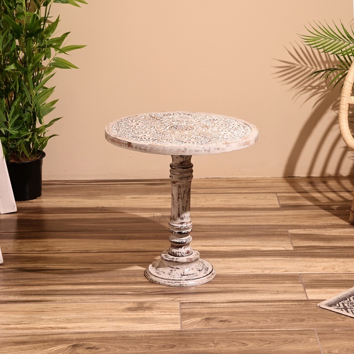 Столик кофейный, 44×44×45 см, манговое дерево