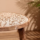 Столик кофейный, 40×40×47 см, манговое дерево - Фото 5