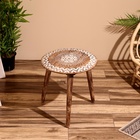 Столик кофейный 44х44х45 см, манговое дерево - Фото 2