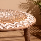 Столик кофейный 44х44х45 см, манговое дерево - Фото 5