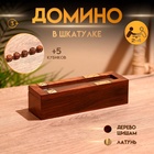 Игра настольная 2 в 1, домино, кубики, 19×6×5 см, дерево шишам - Фото 1