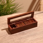Игра настольная 2 в 1, домино, кубики, 19×6×5 см, дерево шишам - Фото 5
