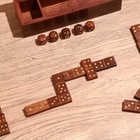 Игра настольная 2 в 1, домино, кубики, 19×6×5 см, дерево шишам - Фото 8