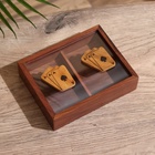 Шкатулка для игральных карт на 2 колоды, 15.5×12×3.5 см, дерево шишам - Фото 3