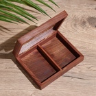 Шкатулка для игральных карт на 2 колоды, 15.5×12×3.5 см, дерево шишам - Фото 7