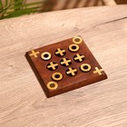 Игра настольная «Крестики-нолики», 12.5×12.5×1 см, дерево шишам - Фото 2