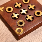 Игра настольная «Крестики-нолики», 12.5×12.5×1 см, дерево шишам - Фото 3