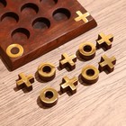 Игра настольная «Крестики-нолики», 12.5×12.5×1 см, дерево шишам - Фото 4