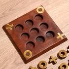 Игра настольная «Крестики-нолики», 12.5×12.5×1 см, дерево шишам - Фото 5