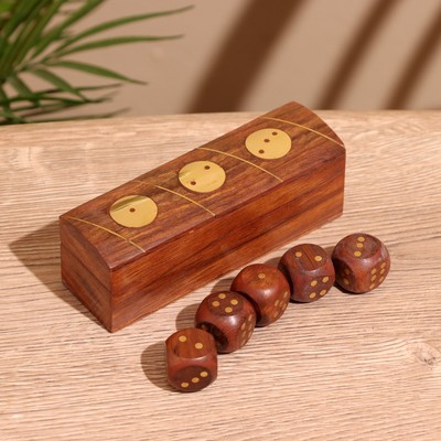 Игра настольная «Кубики», 12.5×4×4 см, дерево шишам