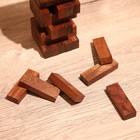 Игра настольная дженга «Падающая Башня», 21×8.5×6.5 см, дерево шишам - Фото 5