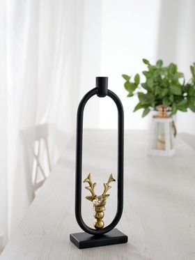 Подсвечник новогодний «Олень», 34 см, металл